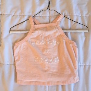 peach crop top